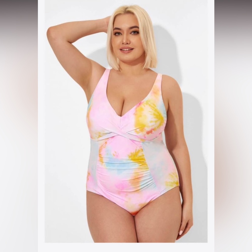 NWT Vibrant Tie-Dye One Piece Swimsuit
